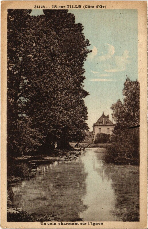 Carte postale ancienne Is-Sur-Tille Un coin charmant sur l'Ignon France à Is-sur-Tille