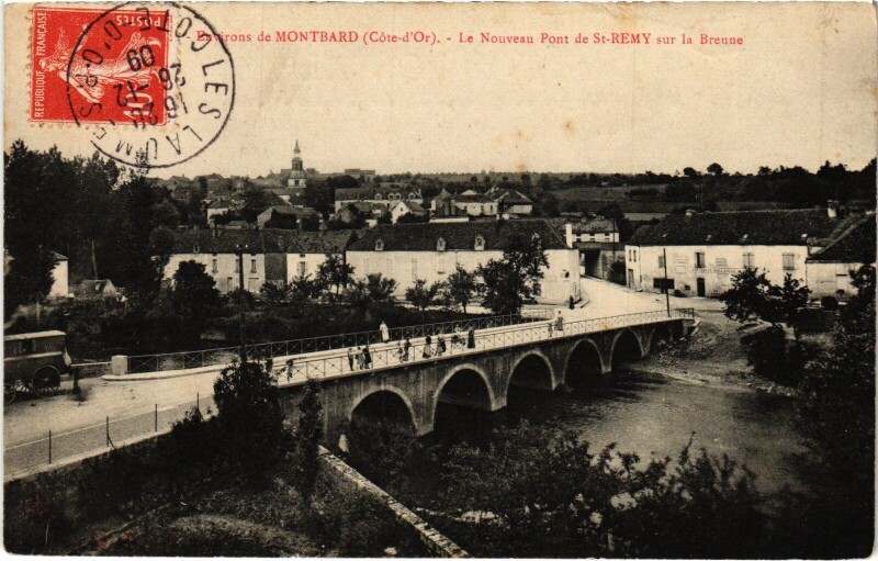 Carte postale ancienne Montbard Le Nouveau Pont de Saint-Remy France à Montbard