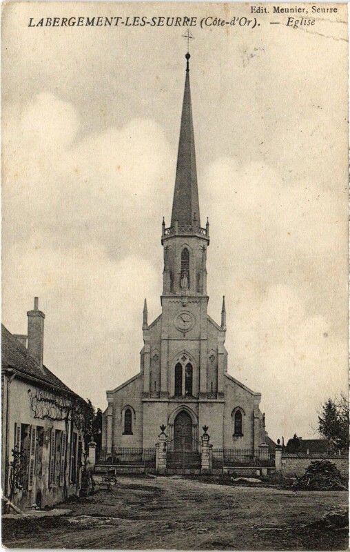 Carte postale ancienne Eglise à Labergement-lès-Seurre