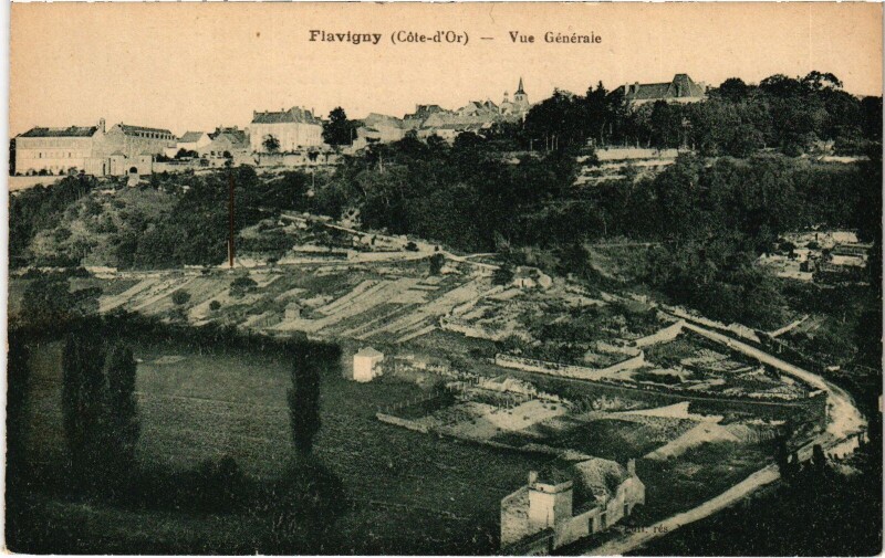 Carte postale ancienne Flavigny Vue Generale France