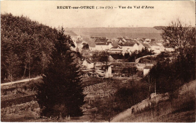 Carte postale ancienne Recey-s-Ource Vue du Val d'Arce France