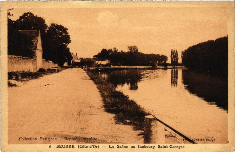 Carte postale ancienne Seurre La Saone au faubourg Saint-Georges France à Seurre