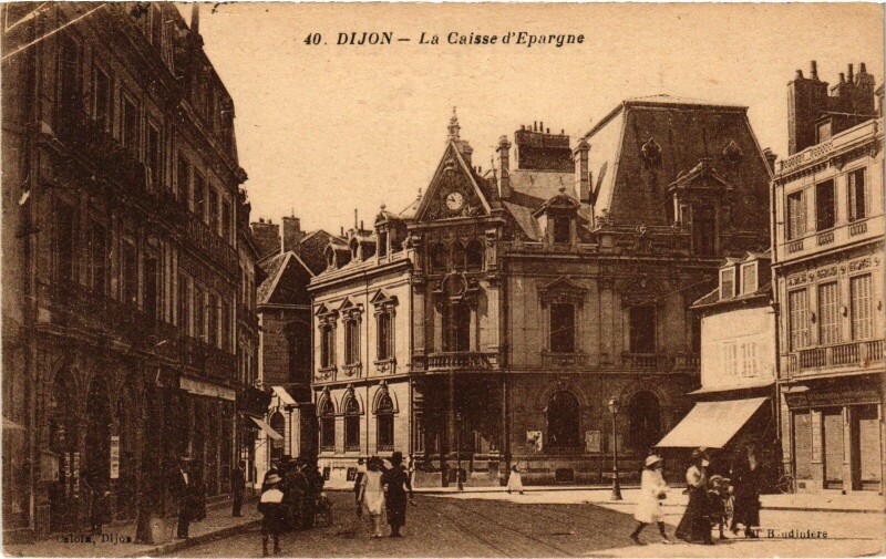 Carte postale ancienne Dijon La Caisse d'Epargne France à Dijon
