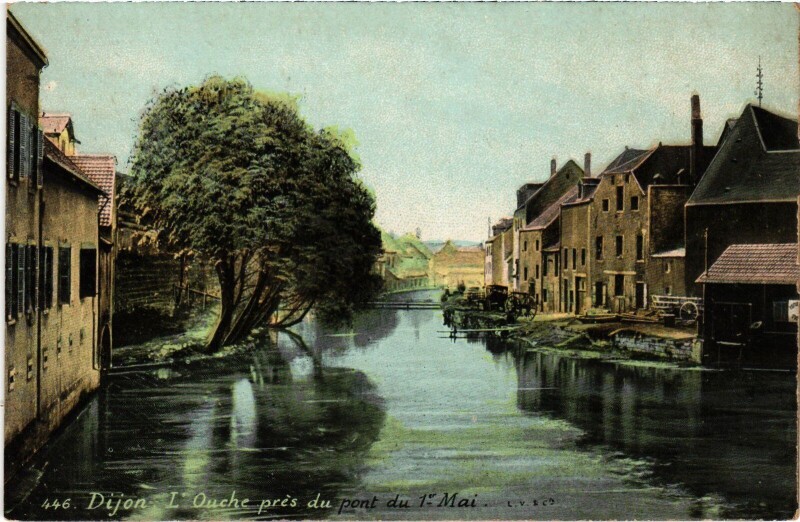 Carte postale ancienne Dijon L'Ouche pres du pont France à Dijon