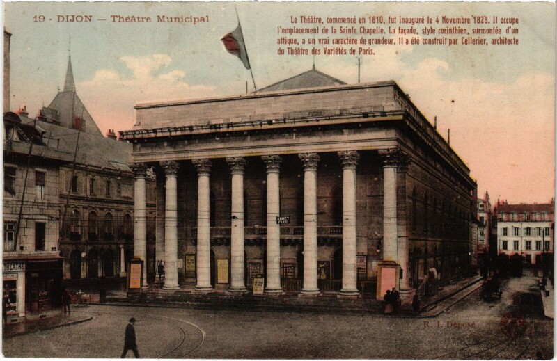 Carte postale ancienne Dijon Theatre Municipal France à Dijon