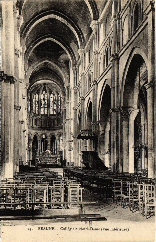 Carte postale ancienne Beaune Collegiale Notre-Dame France à Beaune