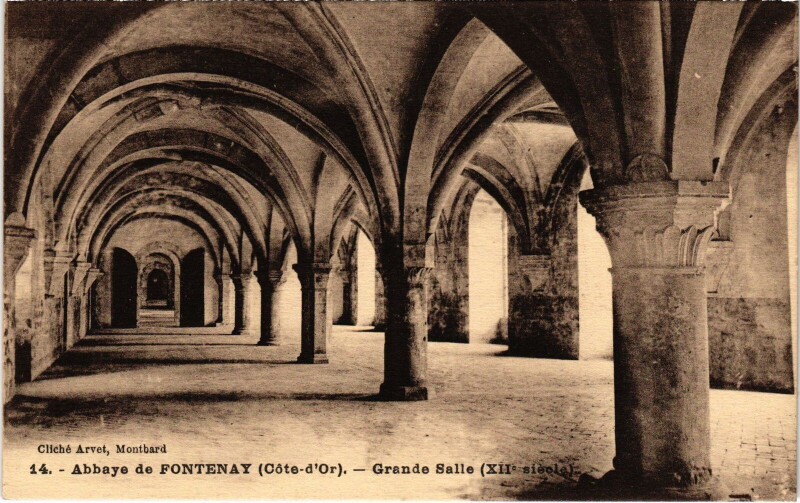Carte postale ancienne Abbaye de Fontenay Grande Salle France