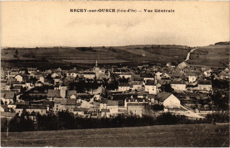 Carte postale ancienne Recey s Ource Vue Generale France
