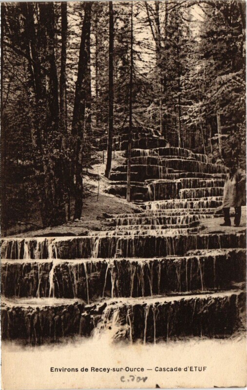 Carte postale ancienne Recey s Ource Cascade d'Etuf France