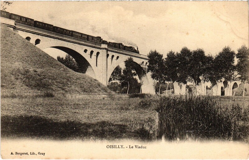 Carte postale ancienne Oisilly Le Viaduc France à Oisilly