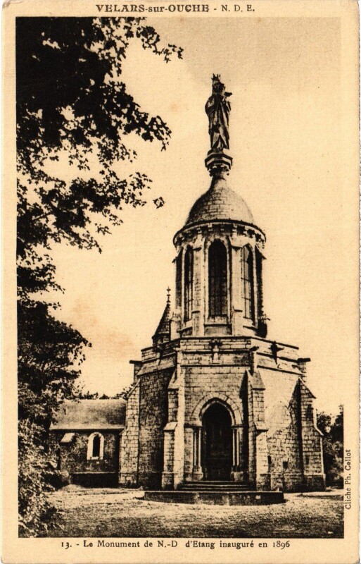 Carte postale ancienne Velars-sur-Ouche Le Monument de N.-D France à Velars-sur-Ouche
