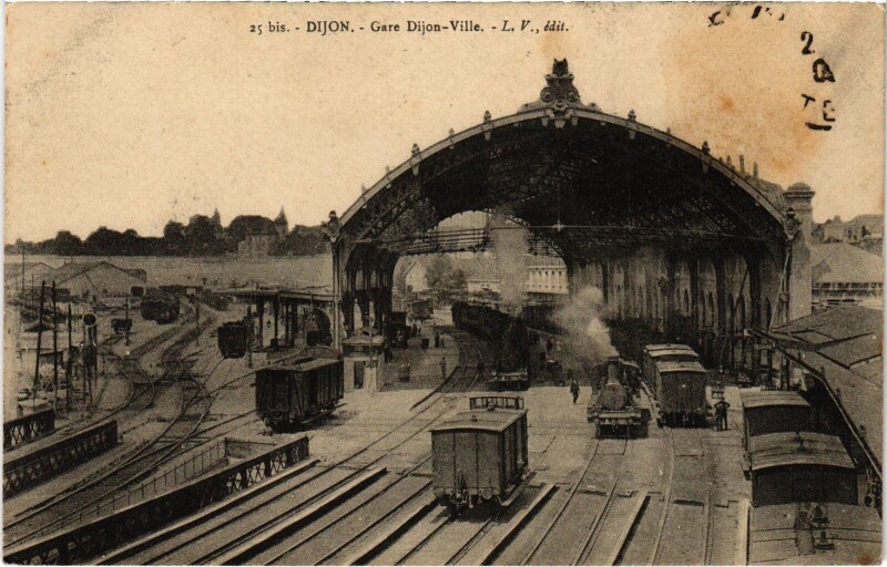 Carte postale ancienne Dijon Gare Dijon-Ville France à Dijon