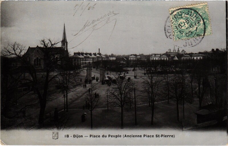 Carte postale ancienne Dijon Place du Peuple France à Dijon