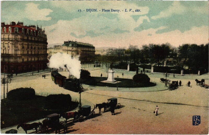 Carte postale ancienne Dijon Place Darcy France à Dijon