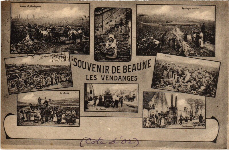 Carte postale ancienne Souvenir de Beaune France à Beaune