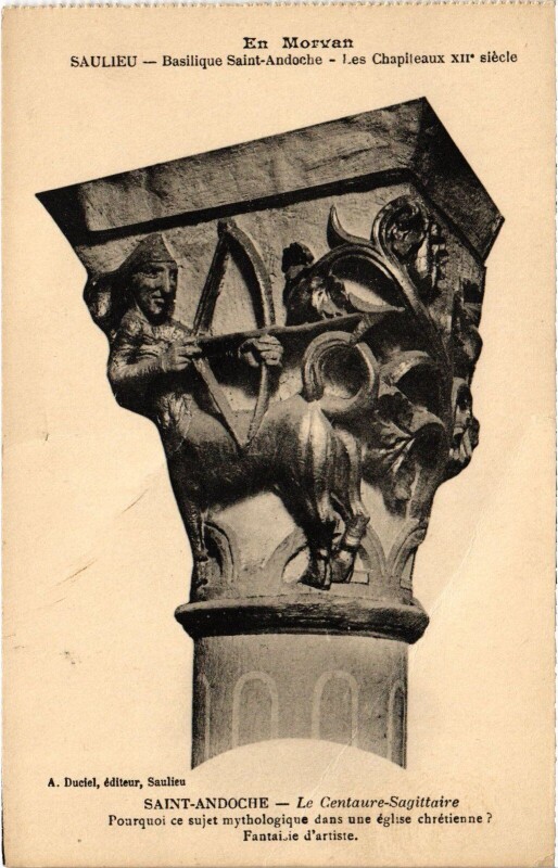 Carte postale ancienne Saulieu Basilique Saint-Andoche France à Saulieu