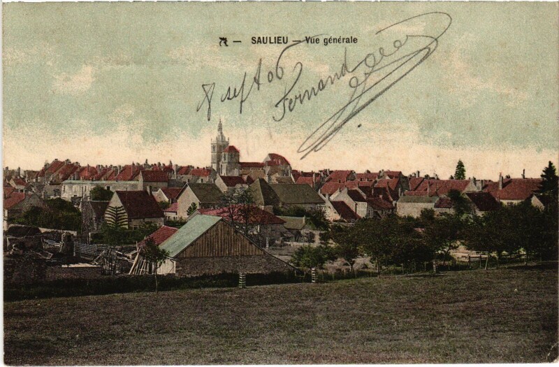 Carte postale ancienne Saulieu Vue Generale France à Saulieu