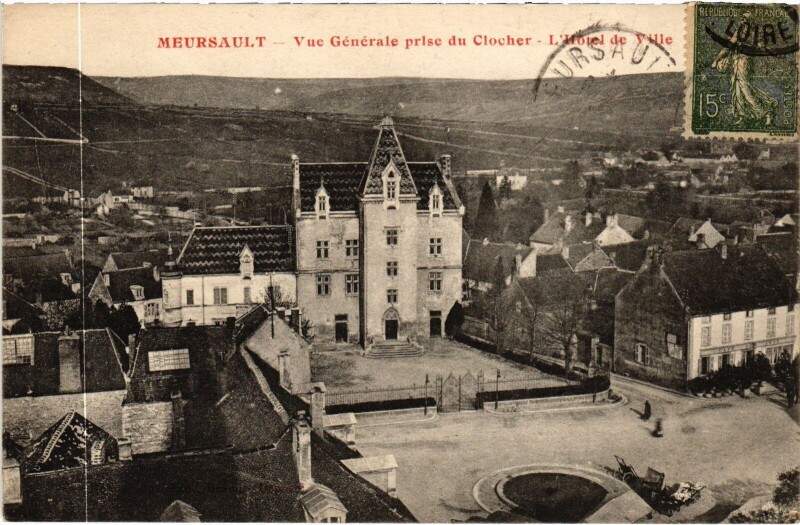 Carte postale ancienne Meursault Vue Generale prise du Clocher France à Meursault