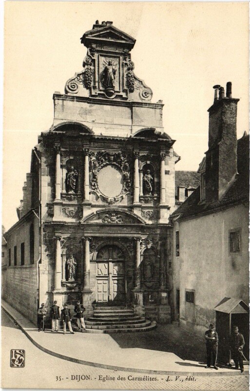 Carte postale ancienne Dijon Eglise des Carmelites France à Dijon
