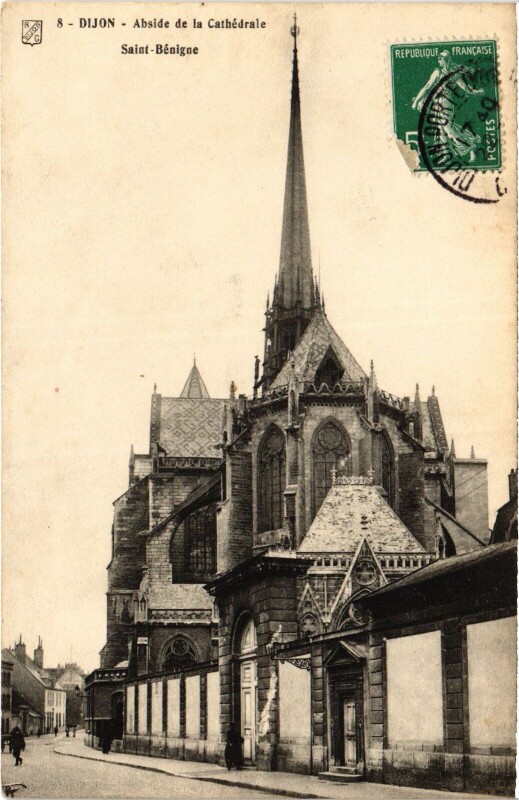Carte postale ancienne Dijon Abside de la Cathedrale,Saint-Benigne France à Dijon