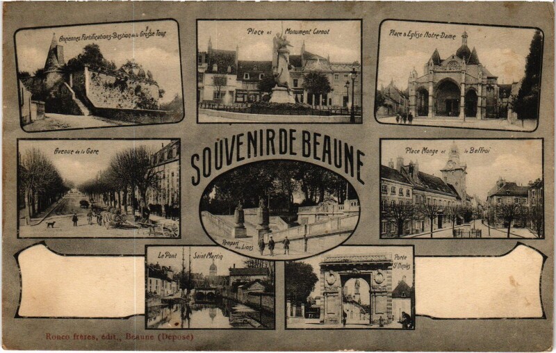 Carte postale ancienne Souvenir de Beaune France à Beaune