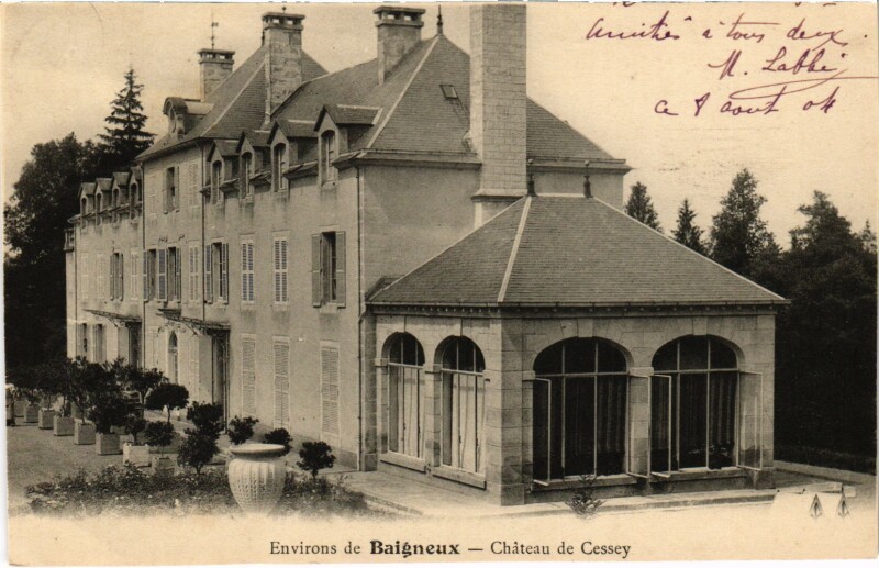 Carte postale ancienne Baigneux Chateau de Cessey France à Essey