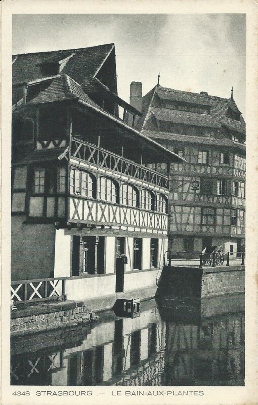 Carte postale ancienne Le Bain-aux-Plantes à Strasbourg