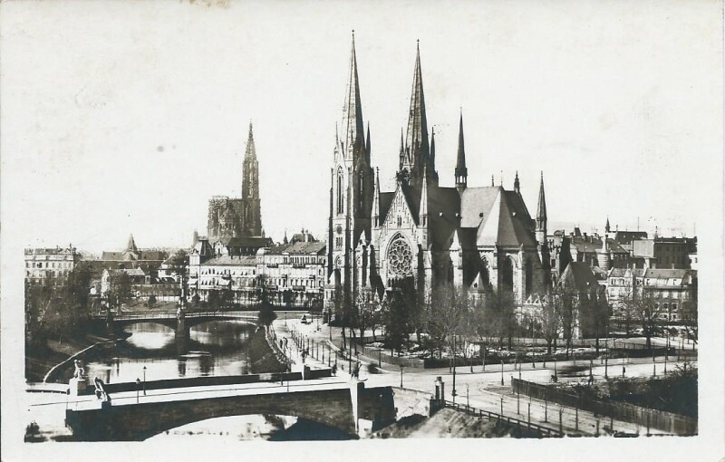Carte postale ancienne Eglise Saint-Paul à Strasbourg