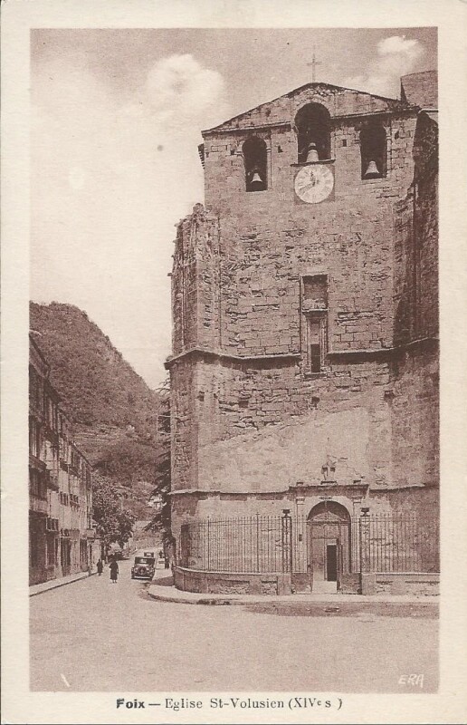 Carte postale ancienne Eglise St-Volusien à Foix