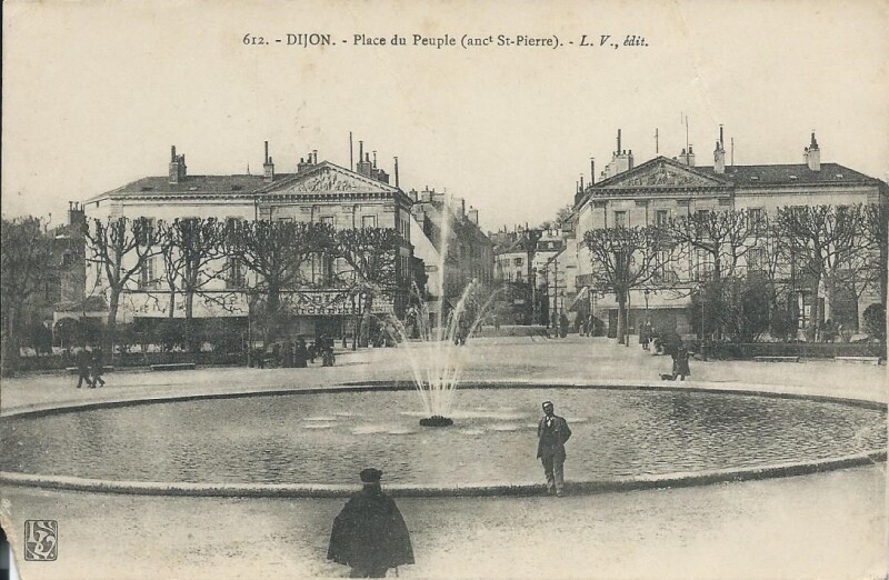 Carte postale ancienne Place du Peuple à Dijon