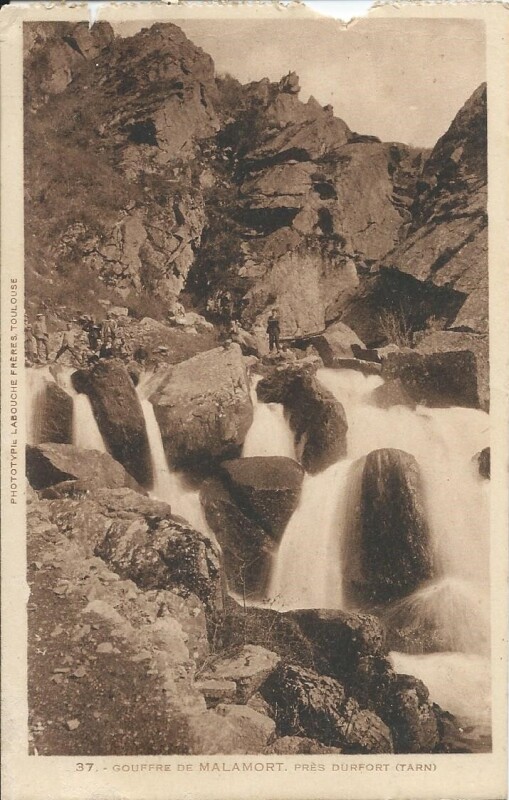 Carte postale ancienne Gouffre de Malamort à Durfort