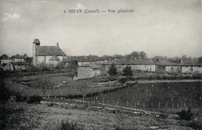 Carte postale ancienne 1. SIRAN (Cantal) - Vue générale à Siran