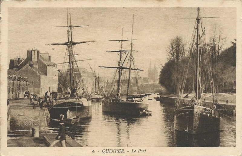 Carte postale ancienne Le Port à Quimper