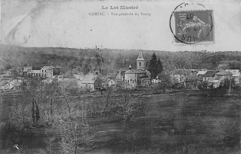 Carte postale ancienne Le Lot illustré COMIAC. -  Vue générale du Bourg à Sousceyrac-en-Quercy