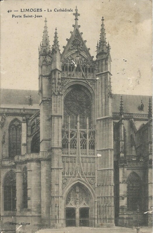 Carte postale ancienne La Cathédrale - Porte Saint-Jean à Limoges
