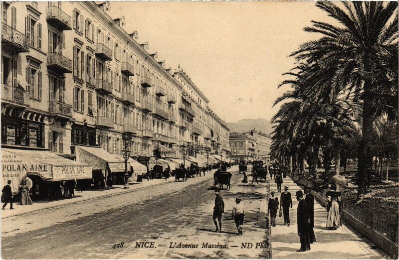Carte postale ancienne Nice Avenue Masséna