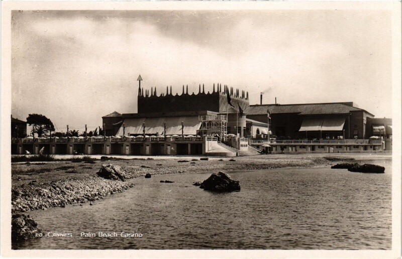 Carte postale ancienne Cannes Palm Beach Casino carte photo à Cannes