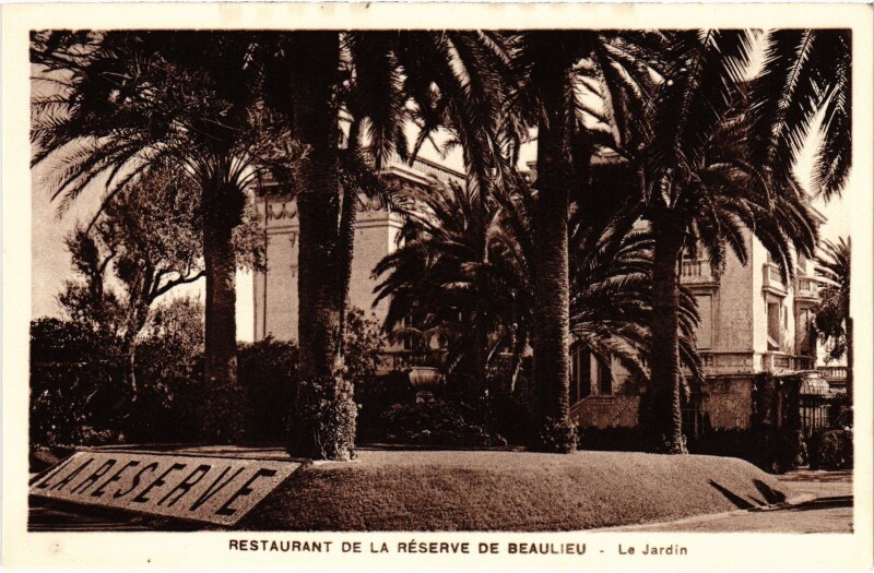 Carte postale ancienne Réserve de Beaulieu Restaurant Le Jardin