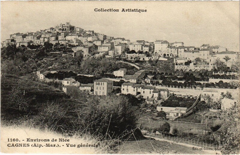 Carte postale ancienne Cagnes vue générale