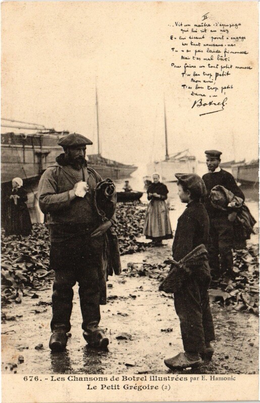 Carte postale ancienne Folklore Chansons de Botrel Le Petit Grégoire