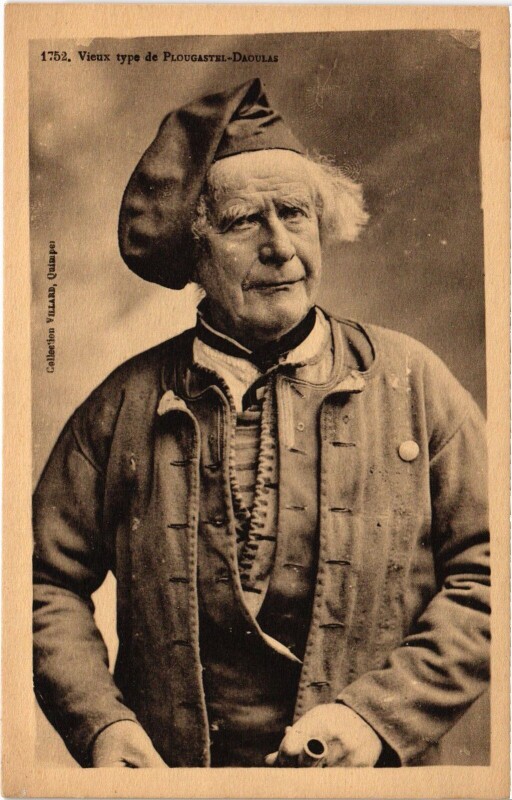 Carte postale ancienne Folklore Plougastel-Daoulas vieux type à Daoulas