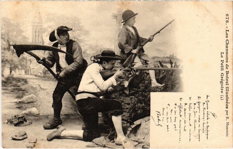 Carte postale ancienne Folklore Chansons de Botrel Le Petit Grégoire