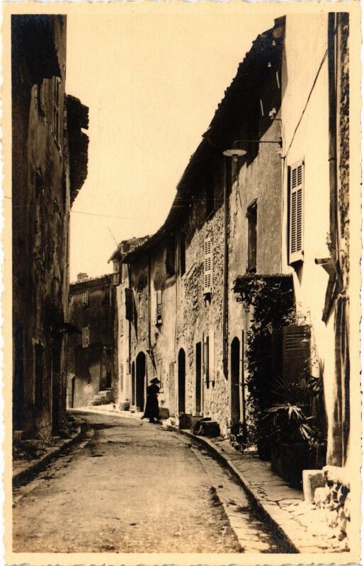 Carte postale ancienne Cabris une rue carte photo à Cabris