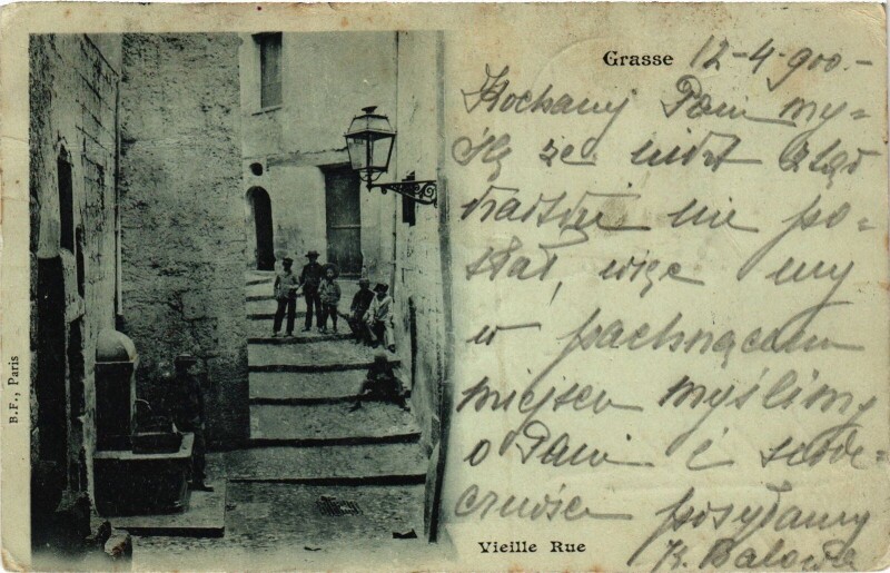 Carte postale ancienne Grasse Vieille Rue à Grasse