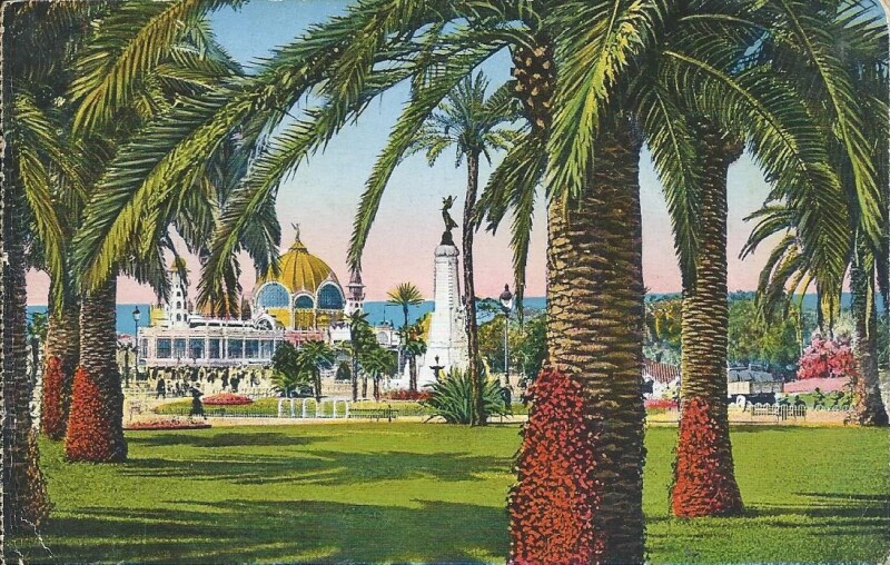Carte postale ancienne Jardin Albert 1er à Nice