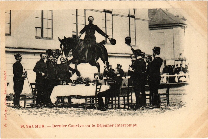 Carte postale ancienne Saumur Dernier Convive ou le Déjeuner interrompu à Saumur