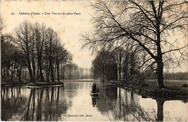 Carte postale ancienne Chateau de Anet Piece d'eau