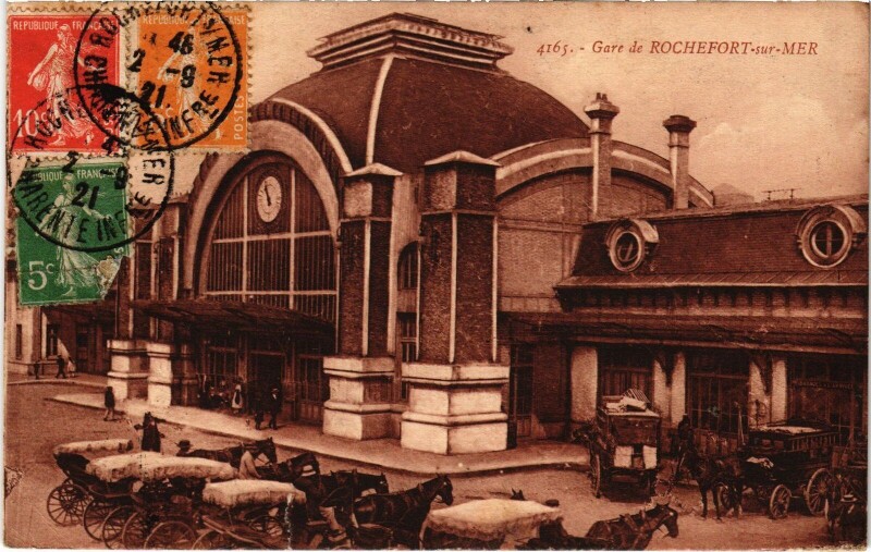 Carte postale ancienne Gare de Rochefort-sur-Mer Railway à Rochefort