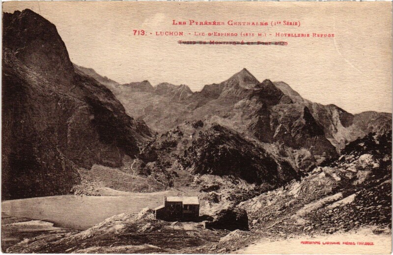Carte postale ancienne Luchon Lac d'Espingo