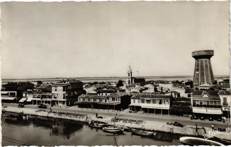 Carte postale ancienne Palavas Rive gauche coté amont